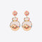 Rhinestone Alloy Mrs. Claus Earrings