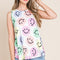 BOMBOM Smiley Face Round Neck Tank