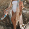 Printed Open Front Half Sleeve Cover-Up