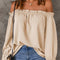 Off-Shoulder Flounce Sleeve Blouse