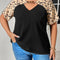 Honey Plus Size Chain Detail V-Neck Raglan Sleeve Blouse