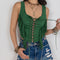 Fringe Lace-Up Wide Strap Tank